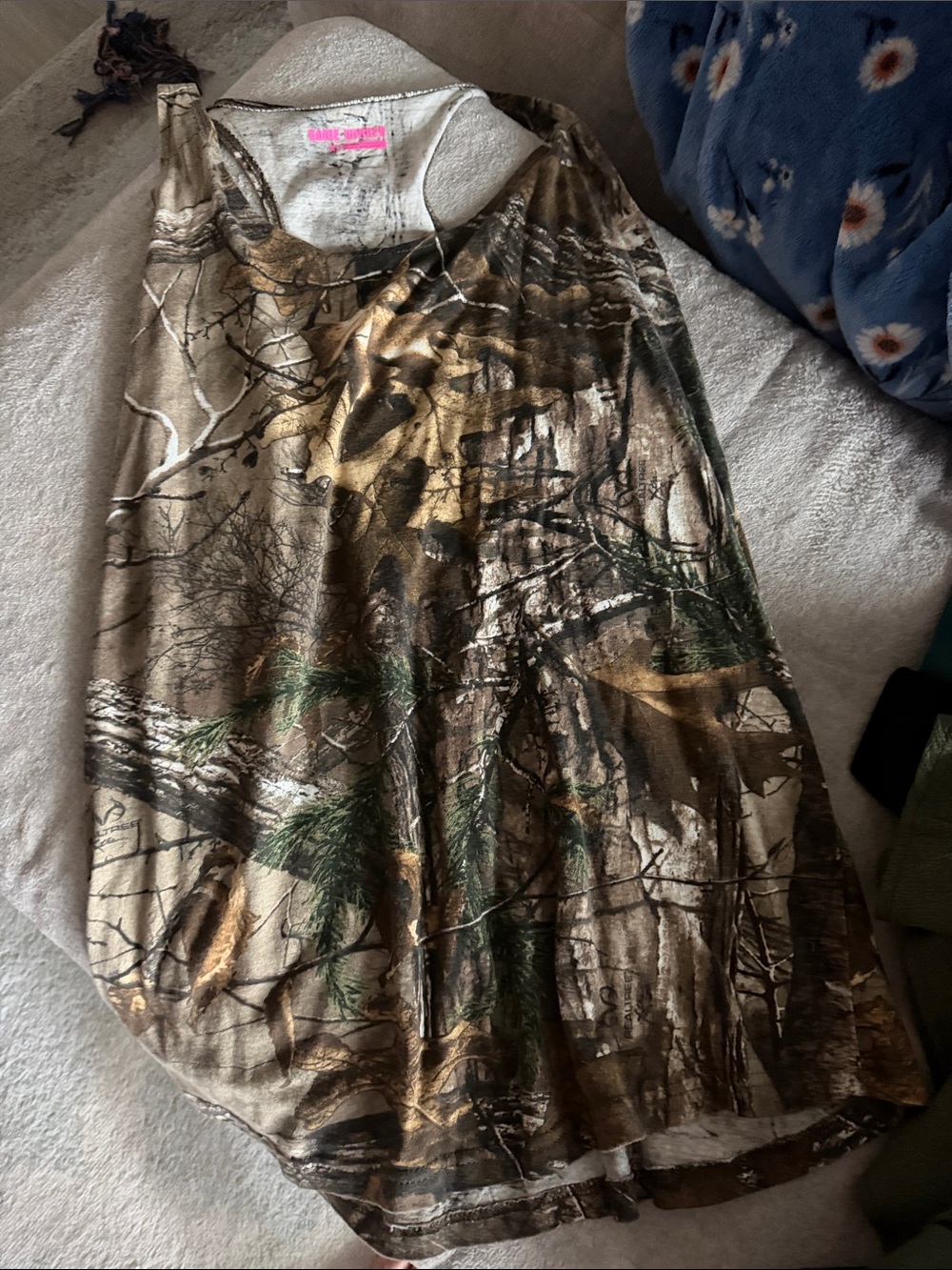 Women's Camo Print Tank Top - Brown/Green